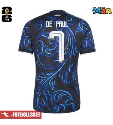 Argentina Rodrigo De Paul #7 Bortatröja VM 2026 Kortärmad